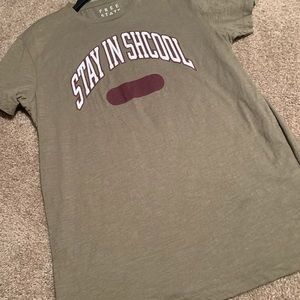 Free State “Stay in Shcool” Green Shirt